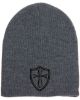 Picture of Crusader Cross Military Logo Embroidered Beanie with or without Cuff